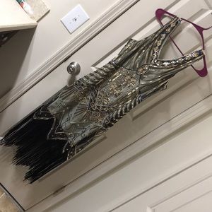 Flapper Style Gold/Black Multicolored Sequined Dress